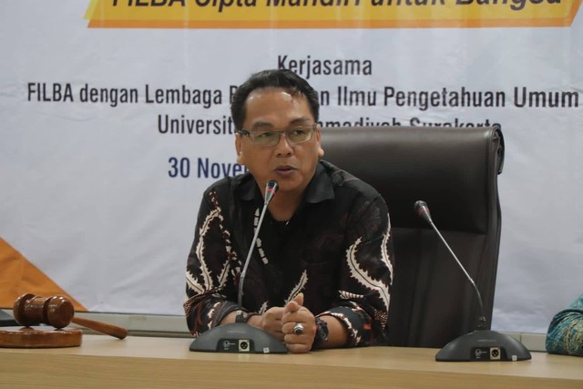 Dr. Soni Tantan Tandiana, M.Pd., sebagai Ketua Umum FILBA periode 2022-2026. Foto Humas UMS