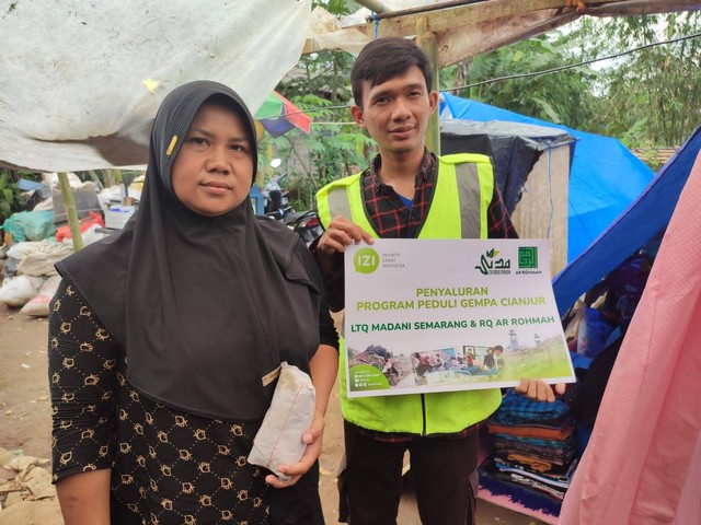 LTQ Madani dan Rumah Quran Ar Rohmah Bantu Warga Terdampak Gempa Cianjur