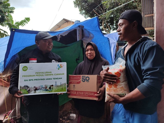 BAI BPS Provinsi Jawa Tengah Bantu Warga Terdampak Gempa Cianjur