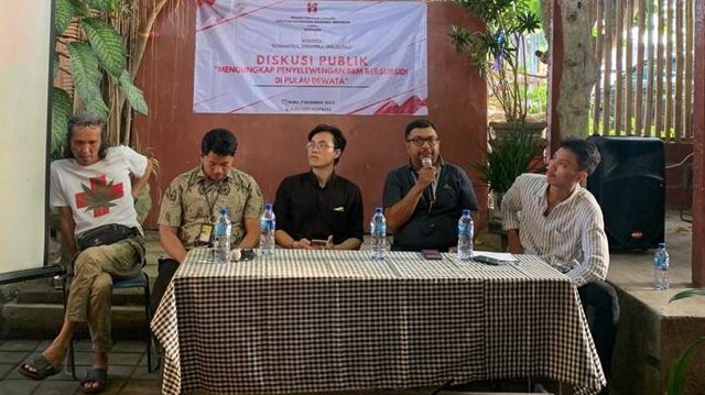 Diskusi pemaparan penelitian GMNI Denpasar terkait penyelewengan BBM bersubsidi di Bali - IST