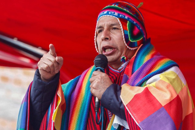 Presiden Peru, Pedro Castillo. Foto: Carlos MAMANI/AFP