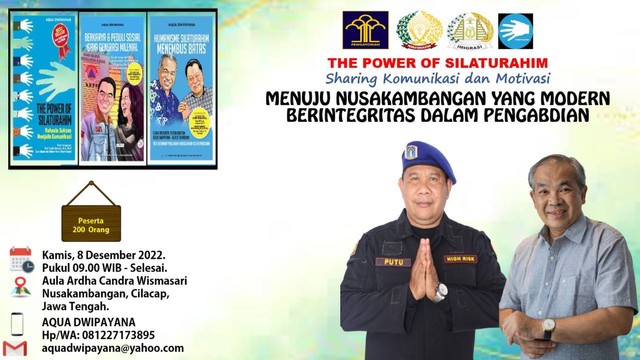 Dr Aqua Dwipayana Sharing Komunikasi dan Motivasi di Ratusan Lapas dan Rutan