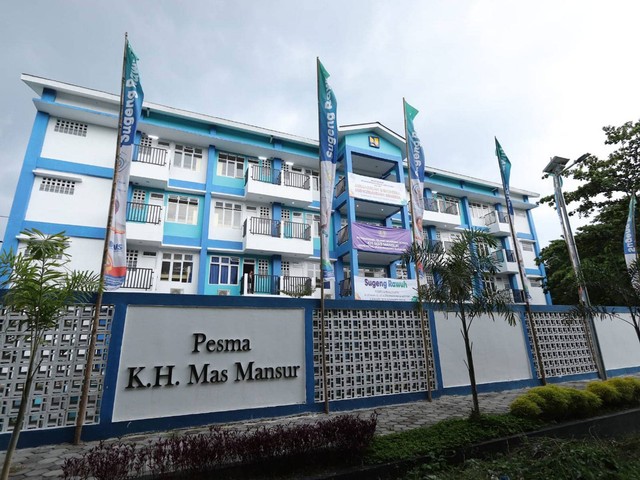 Pesantren Mahasiswa (Pesma) K.H Mas Mansur Universitas Muhammadiyah Surakarta (UMS). Foto Humas UMS