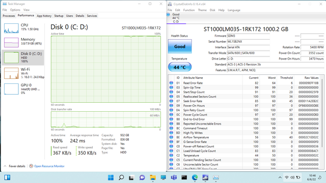 Tampilan penggunaan diska di Windows 11. Foto: Microsoft Community