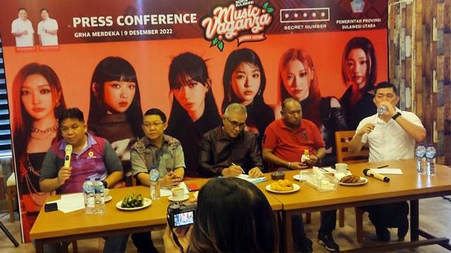 Press Conference event North Sulawesi Music Vaganza Festival Desember 2022, yang akan menampilkan konser Girlband K-POP Secret Number 