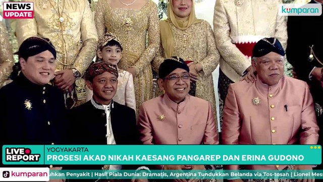 Lucunya Pak Bas Minta Ulang Sesi Foto Menteri Bersama Kaesang-Erina