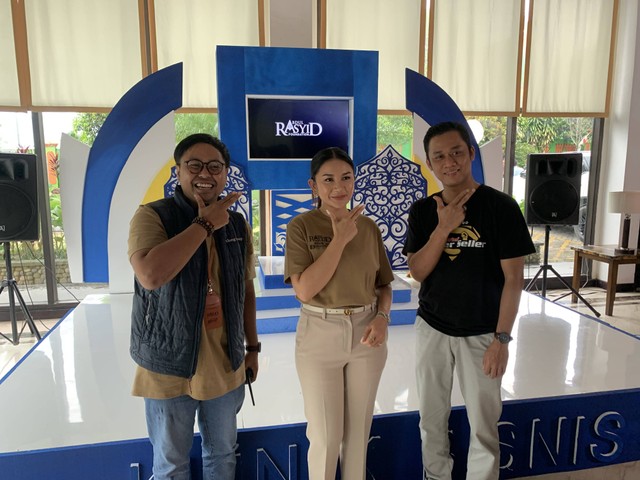 CEO Klinik Bisnis dan Abdul Rasyid Foundation, Monica Putri Rasyid usai pers conference Ngopi Preneur. Joko Hardyono/InfoPBUN