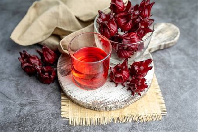 Ilustrasi bunga rosella merah. Foto: Pixabay