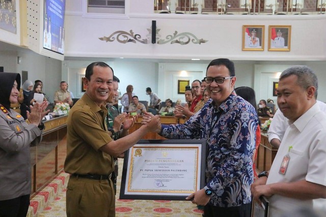 Pemerintah Kota Palembang mengumumkan pencapaian penerimaan pajak daerah. (Foto: Istimewa)