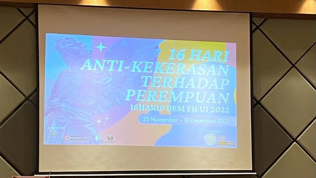Ilustrasi Acara 16 HAKtP di Fakultas Hukum Universitas Indonesia. Sumber : Shadrina Rose Rifki