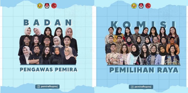 Potret panitia penyelenggara Pemira FH UPVJ 2022. Sumber : dokumen Pemira FH UPNVJ