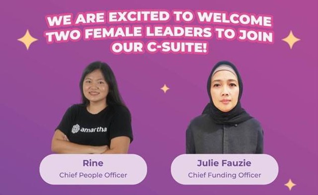 Rine dan Julie Fauzie, perempuan yang ditunjuk fintech Amartha untuk menempati posisi Direksi