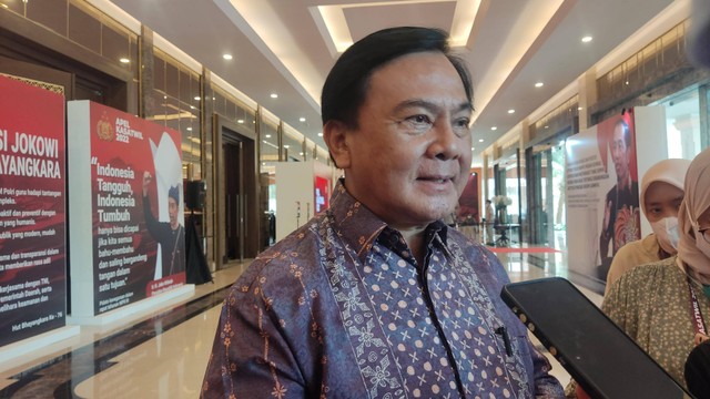 Ketua Harian Kompolnas Benny Mamoto di Hotel Sultan, Jakarta, Rabu (14/12/2022). Foto: Jonathan Devin/kumparan