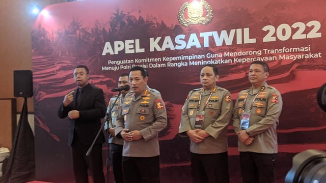 Kapolri Jenderal Listyo Sigit Prabowo di Hotel Sultan, Jakarta, Rabu (14/12/2022). Foto: Jonathan Devin/kumparan