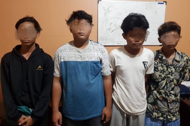 Bawa bom molotov, empat remaja di Tangerang diamankan. Foto: Dok. Istimewa