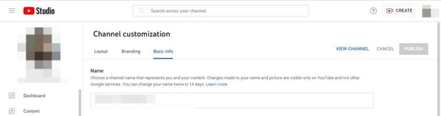 Ilustrasi cara mengganti nama channel YouTube. Foto: Tangkapan layar YouTube