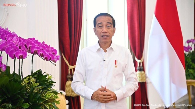 Presiden Jokowi sampaikan pesan ultah ke-27 BRI. Foto: Bank BRI
