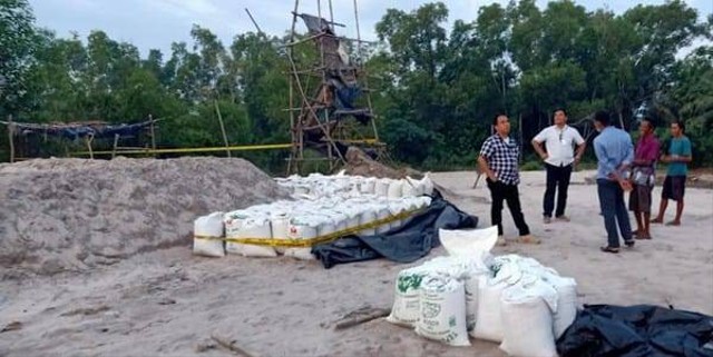 Ditreskrimsus Polda Lampung ungkap tiga kasus tambang emas dan pasir ilegal. | Foto: dok Humas Polda Lampung