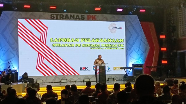 Ketua KPK Firli Bahuri di Acara Stranas PK, Jakarta, Selasa (20/12/2022). Foto: Aprilandika Pratama/kumparan