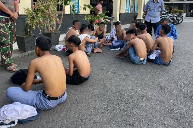 Ilustrasi tawuran antar pelajar. | Foto : dok Lampung Geh