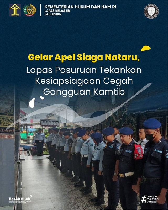 Gelar Apel Siaga Nataru, Lapas Pasuruan Tekan Kesiapsiagan Cegah ...