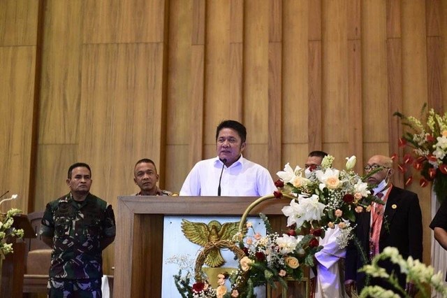 Gubernur Sumsel Herman Deru bersama Forkofimda saat memonitoring gereja di Palembang, Foto : Humas Pemprov Sumsel