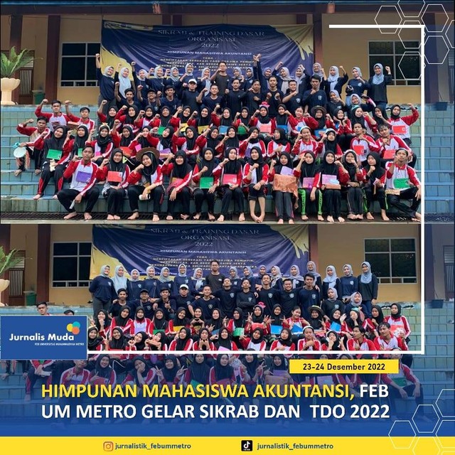 HMA FEB UM Metro Gelar SIKRAB dan TDO Tahun 2022, Jumat-Sabtu (23-24/12/2022) (Sumber Gambar: IG jurnalistik_febummetro)