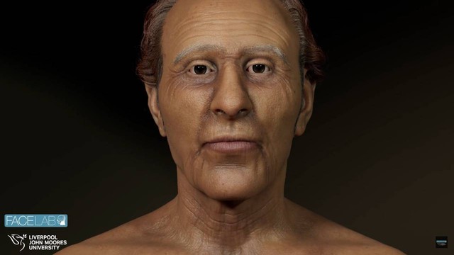 Rekontruksi wajah Firaun Ramses II oleh Face Lab Liverpool John Moores University. Foto: Face Lab Liverpool John Moores University
