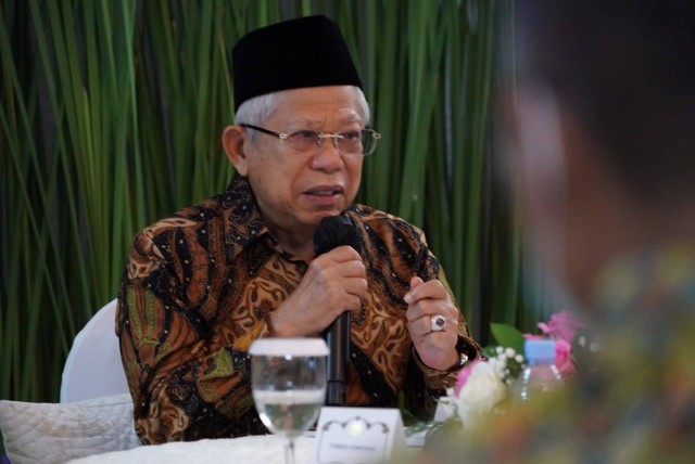 Pertemuan Wapres Ma'ruf Amin dengan Forum Pemred di Kediaman Wapres, Jakarta.
 Foto: Setwapres