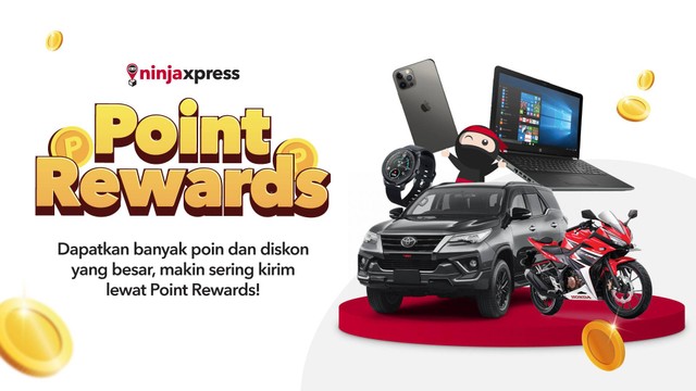 Ninja Xpress Point Rewards, terobosan program loyalitas bagi shipper setia Ninja Xpress. Foto: dok. Ninja Xpress