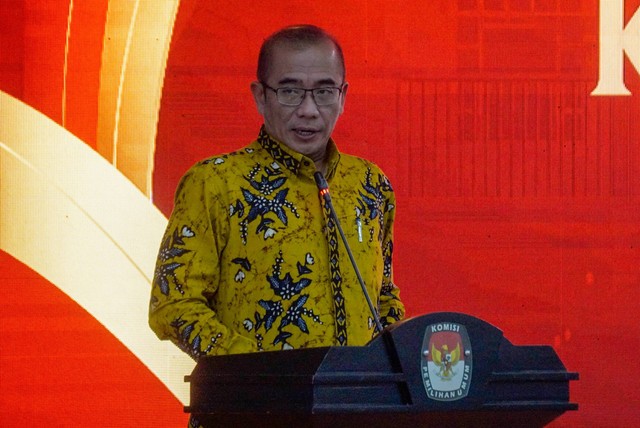 Ketua KPU Hasyim Asy'ari di Gedung KPU RI Jakarta (29/12/2022). Foto: Jamal Ramadhan/kumparan