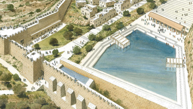 Pemetaan Kolam Siloam yang sangat bersejarah.  Foto:  Koby Harati/City of David Archives