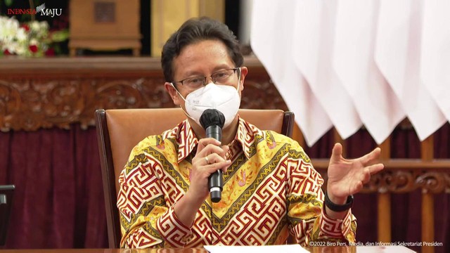 Menkes Budi Gunadi Sadikin menyampaikan paparannya terkait PPKM di Istana Negara, Jakarta, Jumat (30/12/2022). Foto: Youtube/Sekretariat Presiden