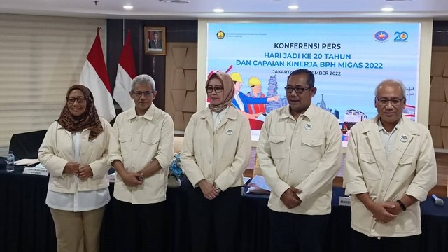 Konferensi pers capaian kinerja BPH Migas 2022 di Kantor BPH Migas Jakarta, Jumat (30/12/2022). Foto: Akbar Maulana/kumparan