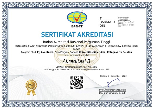 Siber Asia Raih Akreditasi B BAN-PT
