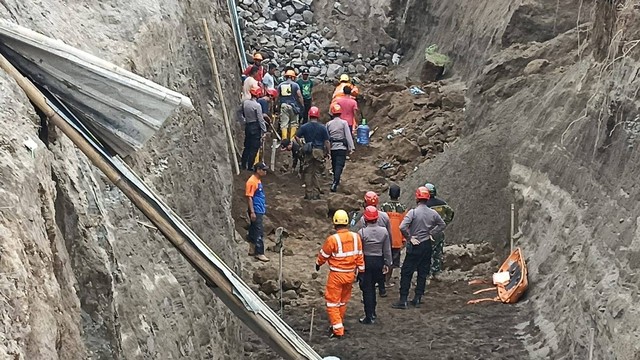 Lokasi tertimbunnya pekerja di Gunungkidul. Foto: istimewa 