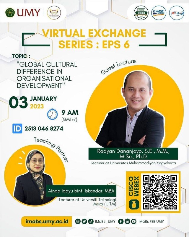 flyer virtual Exchange Profesor. Sumber : IMaBs