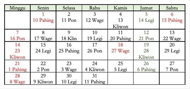 Jadwal Libur Kalender Jawa Mei 2023  kumparan.com