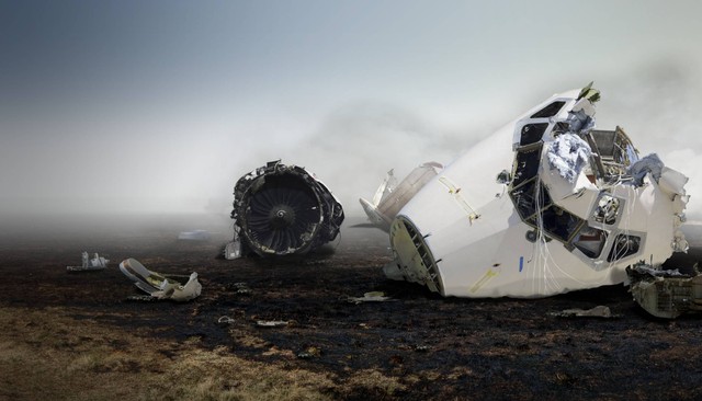 Ilustrasi kecelakaan pesawat. Foto: Arsel Ozgurdal/Shutterstock