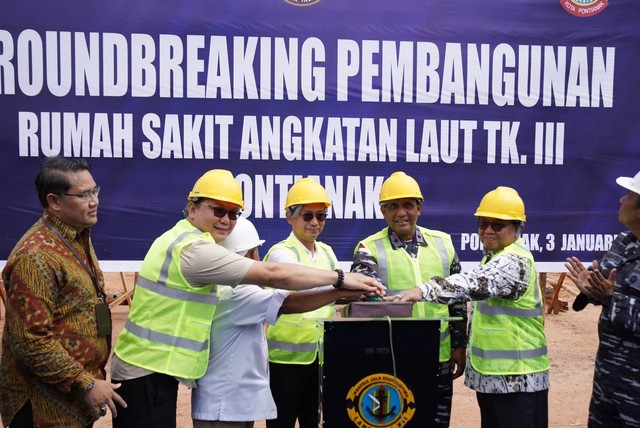 Lantamal XII Pontianak bangun RSAL di Batu Layang. Foto: Dok. Prokopim Pemkot Pontianak