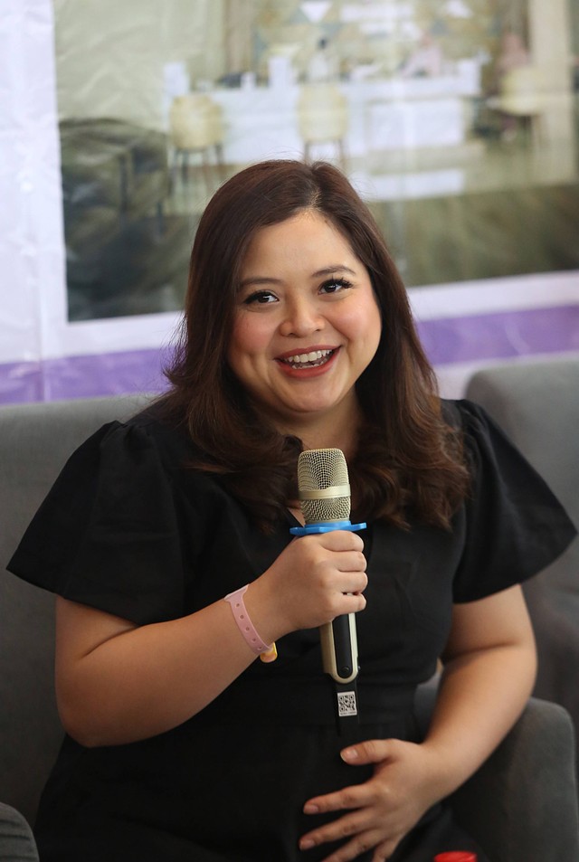 Artis Tasya Kamila saat konferensi pers terkait kelahiran anak keduanya di RS Brawijaya, Jakarta, Rabu, (4/01/2023). Foto: Agus Apriyanto