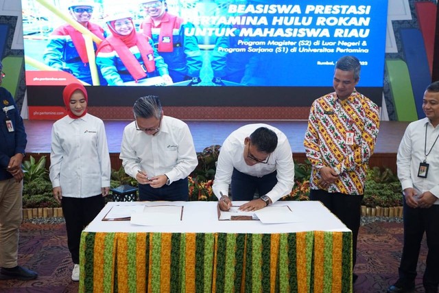 PHR luncurkan beasiswa internasional dan Universitas Pertamina bagi putra-putri Riau. Foto: Dok. Pertamina