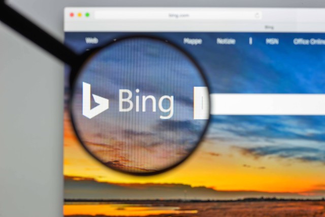 Ilustrasi browser Bing Microsoft. Foto: Casimiro PT/Shutterstock