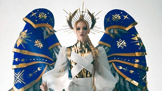 Miss Ukraina Perkenalkan Kostum Nasional Baju Perang di Miss Universe 2022. Foto: Instagram/@missukraine_universe
