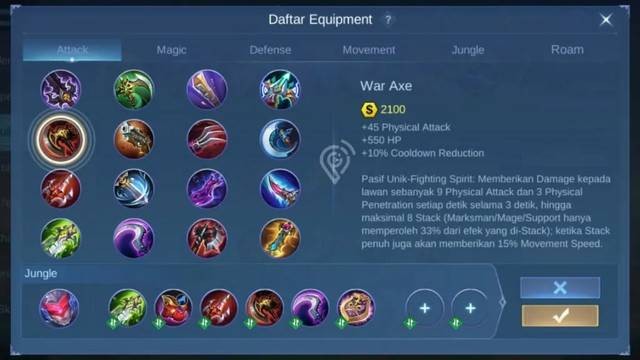 Rekomendasi Build Item Saber Tersakit 2023