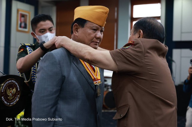 Menhan Prabowo Subianto Hadiri syukuran HUT ke-66 Legiun Veteran Republik Indonesia (LVRI). Foto: Dok. Kemhan