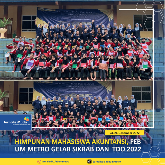 Sikrab dan TDO HAM tahun 2023, bertempat di Aula Gedung E FEB UM Metro dan Stadion 24 Tejosari Kota Metro umat-Sabtu (23-24/12/2022) (Sumber Gambar: Instagram jurnalistik_febummetro