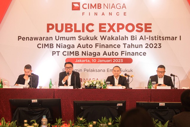 Public Expose CIMB Niaga Finance rilis suku senilai Rp 1 triliun.  Foto: Dok. CIMB Niaga Finance