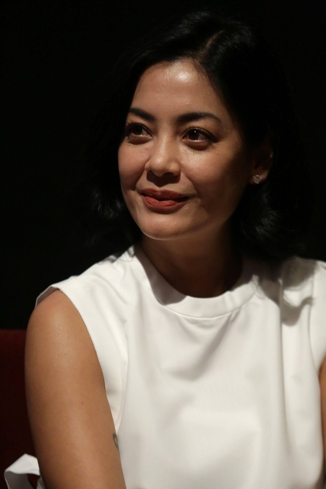 Lulu Tobing saat konferensi pers film Balada Roy di Epicentrum, Jakarta, Selasa, (10/1/2023). Foto: Agus Apriyanto