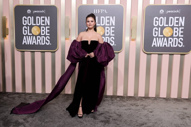 Selena Gomez menghadiri Penghargaan Golden Globe Tahunan ke-80 di The Beverly Hilton, Beverly Hills, California. Foto: Amy Sussman/Getty Images